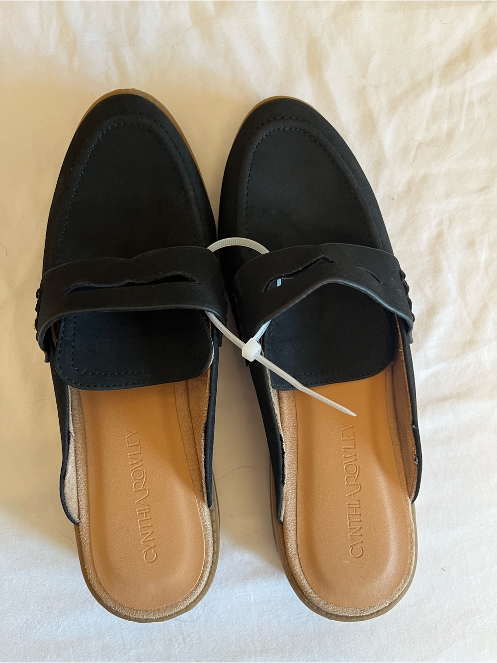 Cynthia Rowley Black Slip-On Loafer Mules